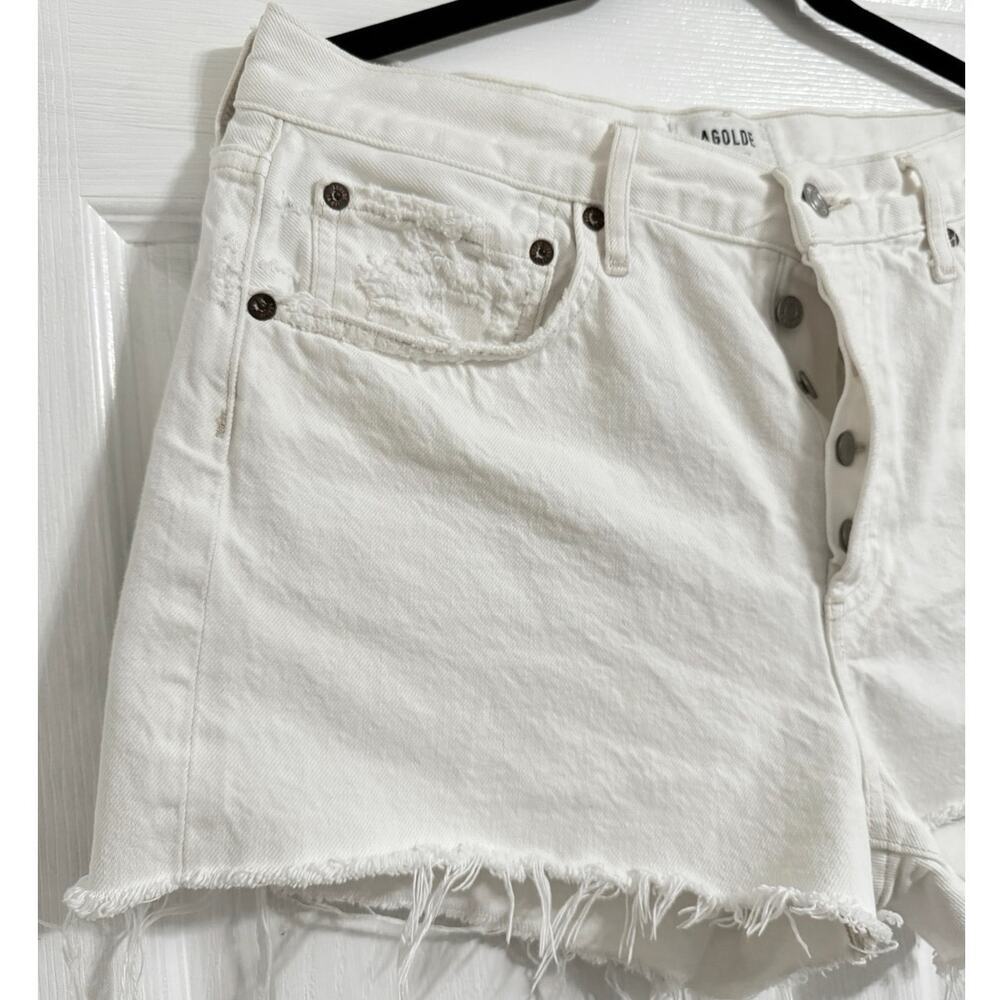 AGOLDE Parker Cut-Off Denim Shorts, Size 29 - Picture 7 of 14